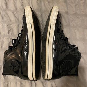 Converse Patent Leather High Top Sneakers